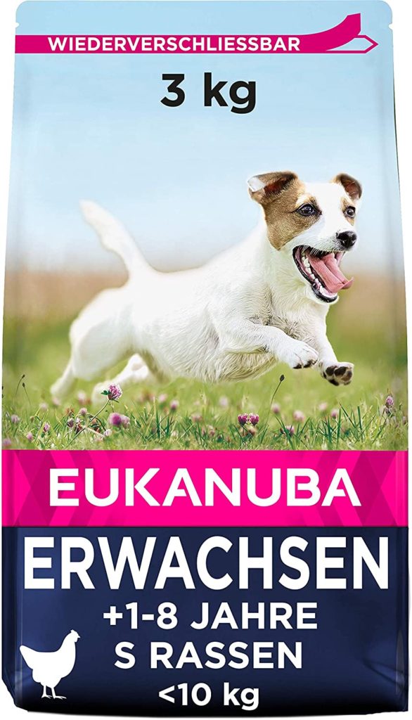 Das beste Trockenfutter für französische Bulldoggen - Eukanuba HunDefutter Mit Frischem Huhn Fuer Kleine Rassen 586x1024